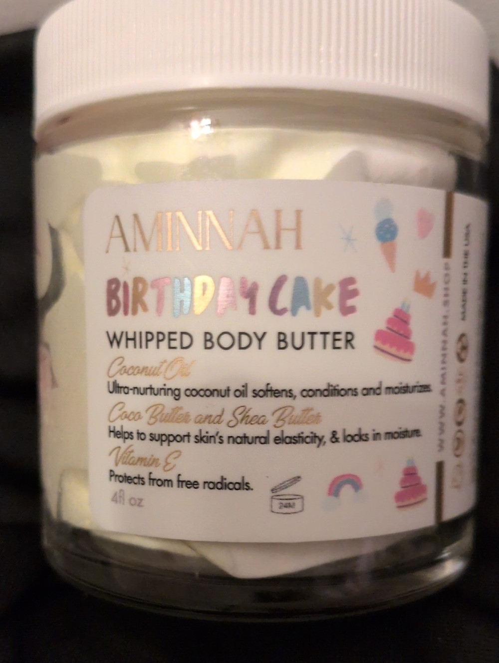 Aminah Birthday Cake Whipped Body Butter